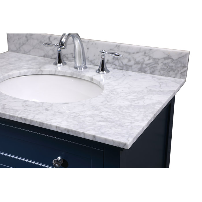 Andover Mills™ Waut 32'' Single Bathroom Vanity with Marble Top